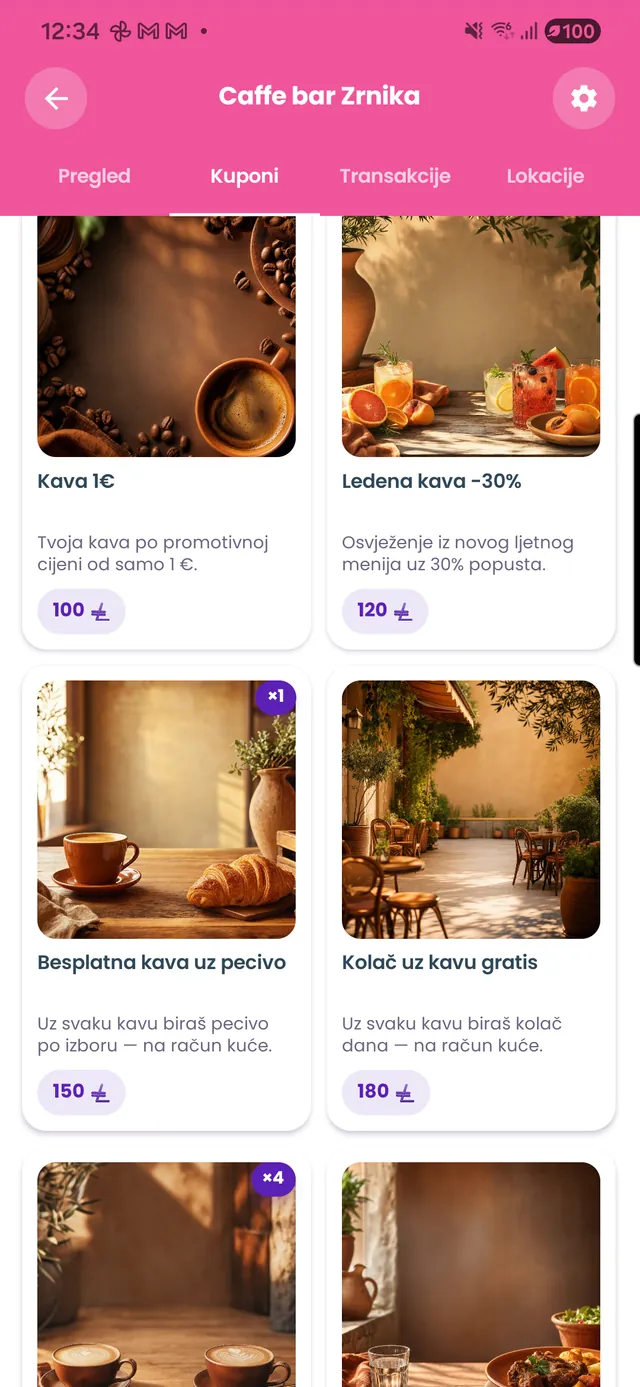 Kuponi i nagrade u LOMY aplikaciji